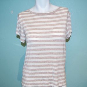 american eagle soft and sexy pink white stripe tee